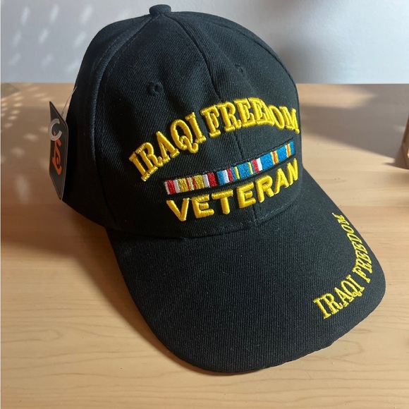 NWT Iraq Freedom Veteran Hat Men’s Cap Veteran Eagle Crest - Picture 2 of 7